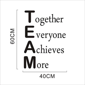 TEAM Wandtattoo Motivation Together Everyone Achieves More Aufkleber 60x40cm