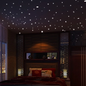 Luminous wall stickers with 407 glow-in-the-dark dots for ceiling and room decoration