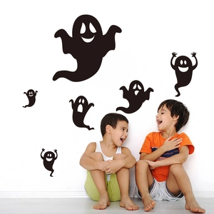 Halloween Ghost Silhouette Wall Sticker Precision Cut PVC Removable Decal For Living Room Kids Room Festive Home Decor