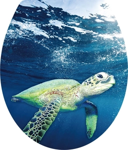Removable 3D sea turtle ocean animal sticker for toilet lid cover and furniture decoration