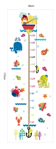 Adesivo murale con scala di altezza 50-170cm e dimensioni totali 60x175cm