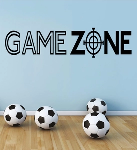 Creative Game Zone wall decal with target design for gaming room interior decor