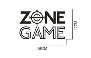 Creative Game Zone wall sticker for living room game room decor, size 58x40cm