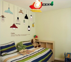 European hand-painted pendant lamp wall stickers with inspiring quotes for home decoration