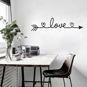 Sticker mural moderne LOVE en vinyle pour salon chambre et décoration de chambre d'enfant