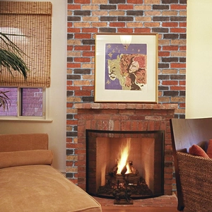 3D red mixed brick self-adhesive wallpaper for living room and bedroom decoration