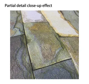 Selbstklebende 3D-Steintapete mit Schiefertextur und mehrfarbigem Naturstein-Muster