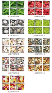 Collection of self-adhesive waterproof bathtub wall stickers in 9 floral and pebble patterns