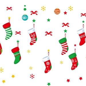 Stickers muraux chaussettes de Noël cartoon avec motifs de renne et flocons de neige