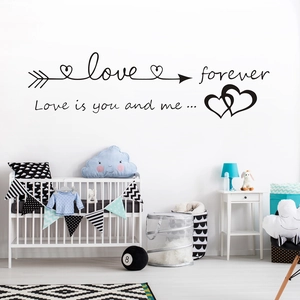 Minimalist LOVE arrow wall stickers for living room and bedroom home wall decor