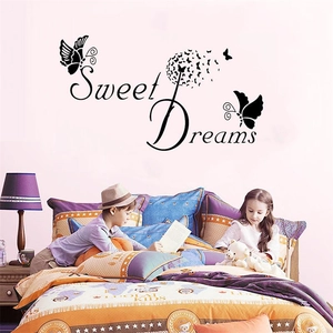 Sweet Dreams wall decal with butterfly patterns for kids' bedroom wall decor