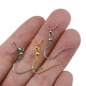 DIY Ohrhaken aus Edelstahl mit Klemmschließe in Gold, Silber und Regenbogen-Beschichtung