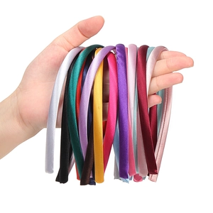 Set de diademas de satén de 10mm en varios colores para accesorios de cabello DIY