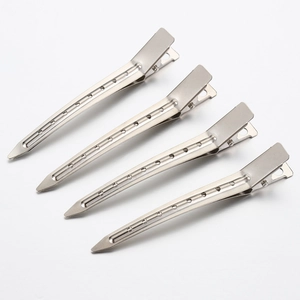 Barrettes à cheveux professionnelles en métal de 9 cm à 8 trous argent électroplaqué pour salon de coiffure outils de coiffage pour femmes