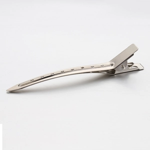 Pinces à cheveux professionnelles en acier inoxydable de 9 cm avec trous antidérapants