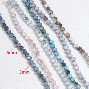 Faceted crystal glass spacer beads in 3mm and 6mm for DIY bohemian jewelry making