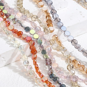 Faceted crystal glass beads for jewelry making in various bohemian colors and shapes