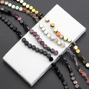 Facettierte Kristallglas Rondelle Perlen Abacus Spacer Lose Perlen Für DIY Armband Halskette Schmuckherstellung Mehrfarbig