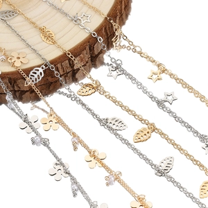 Catene per bracciali oro e argento con trifoglio, stella, foglia e perle