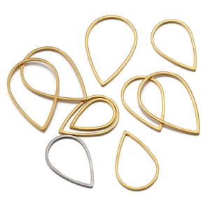 Colgantes de gota de acero inoxidable en oro y plata para crear pendientes DIY