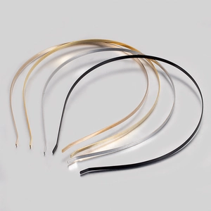 Minimalist DIY alloy headbands in multiple metallic finishes like gold and silver