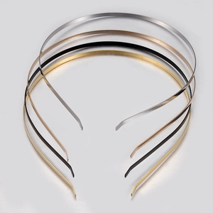 Lot de serre-tête métalliques minimalistes en finitions or, argent, noir et or rose