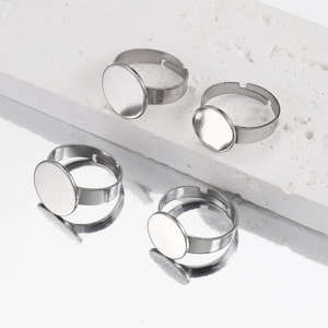 Set van 4 verstelbare roestvrijstalen ringbasis voor het maken van DIY-sieraden