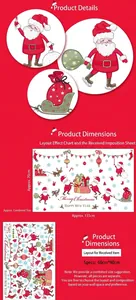Festive Christmas wall sticker set with Santa Claus and sleigh for living room decor