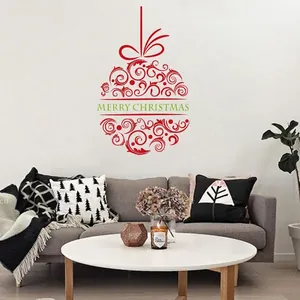 Merry Christmas Tree Ornament Wall Sticker PVC Removable Waterproof Decal For Living Room Bedroom Festive Party Home Decor