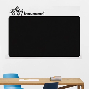 Removable black blackboard wall sticker for office and classroom announcement board