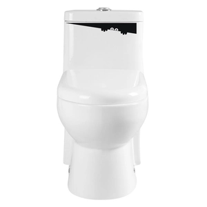 Funny peeking eyes toilet lid sticker creative waterproof black vinyl bathroom decal décor