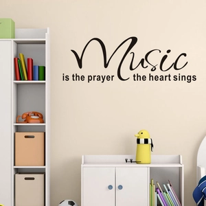 Musik Ist Das Gebet Des Herzens Zitat Wandaufkleber PVC Abnehmbar Minimalistisches Dekor Für Wohnzimmer Schlafzimmer Zuhause