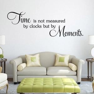Inspirational Time Quote Wall Sticker Removable PVC Art Decal Home Decor For Living Room Bedroom Office Artistic Decal