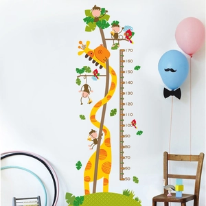 Cartoon Giraffe Messlatte Wandtattoo 50-170cm für Kinderzimmer Wanddekoration Set