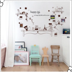 Stickers muraux style croquis avec Tour Eiffel et plantes pour décoration de maison