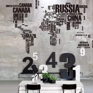 Modern black minimalist decorative numbers one to nine for wall art and photography props