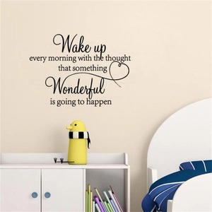 Wake Up Every Morning inspirational wall sticker for bedroom and living room decor