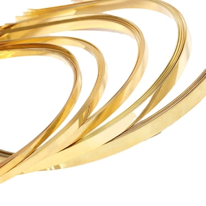 DIY golden thin metal headbands for children hair accessories with shiny finish