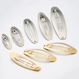 DIY Ambacht IJzeren Snap Haarspelden Ovaal Druppel BB Clips Metallic Goud Zilver Afwerking Voor Kinderen Vrouwen Haaraccessoires