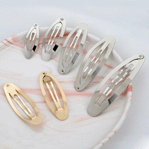 Gepolijste gouden en zilveren DIY metalen haarklemmen in verschillende maten voor haar