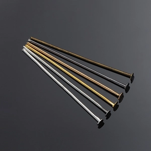 Flat head pins in multiple metallic finishes for professional DIY jewelry making