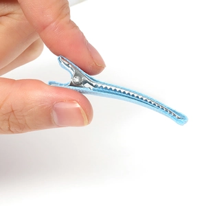 Fermaglio per capelli in gros-grain azzurro per creazione di gioielli fai-da-te