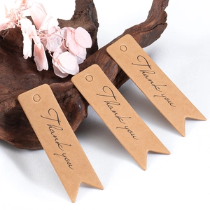 Kraft Paper Gift Tags Swallowtail Thank You Labels For Baking Wedding Party Gift Wrap Decoration DIY Message Hang Tags