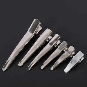 Bases de Barrette Crocodile en Fer Argent Épingle à Cheveux Bec de Canard pour DIY Nœuds Accessoires Cheveux Filles