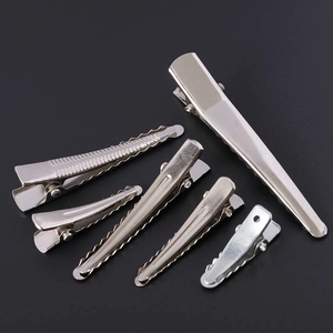 Lot de 6 pinces à cheveux en métal argenté de tailles variées pour bricolage DIY