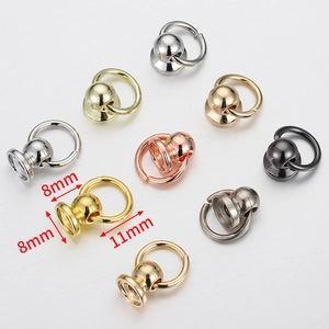 Copper pull ring screw rivets in multiple metallic finishes for DIY crafts and phone cases