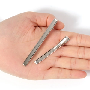 Silver metal duckbill hair clips in two sizes for DIY accessories making