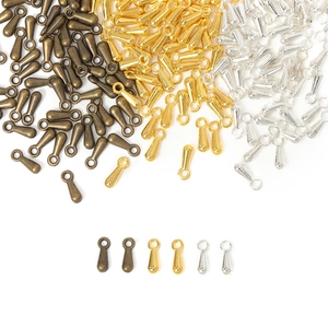 Alloy Teardrop Pendants Metal Beads For DIY Jewelry Making Necklace Bracelet Extension Chain Tail Charms Gold Silver Bronze