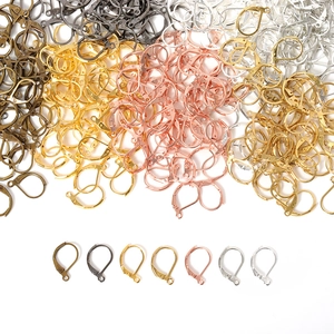 Assorted leverback ear wires in seven metallic colors for DIY jewelry making and crafts
