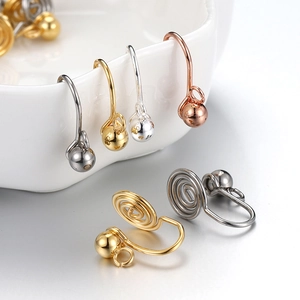 Convertitori per orecchini a clip con vite in quattro colori metallici per gioielli fai da te